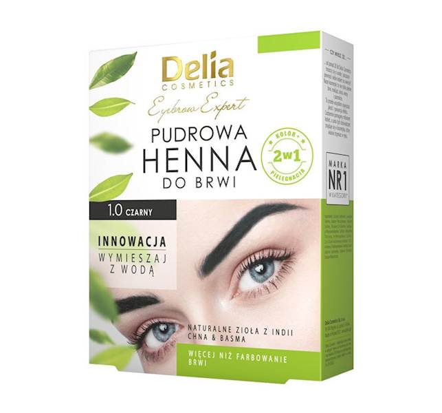 DELIA PUDROWA HENNA DO BRWI 1.0 CZARNY
