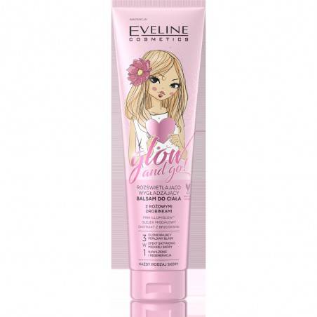 EVELINE GLOW AND GO BALSAM Z RÓŻOWYMI DROBINKAMI.