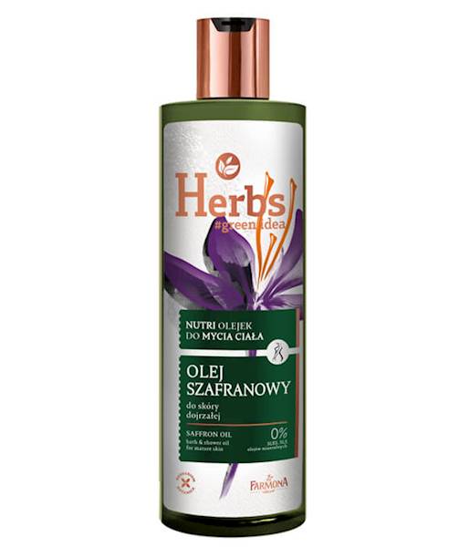 FARMONA HERBS OLEJ SZAFRANOWY DO MYCIA CIAŁA.400M