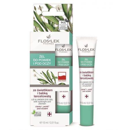 FLOS-LEK ŻEL POD OCZY ZE ŚWIETLIKIEM I BABKĄ 15 ML