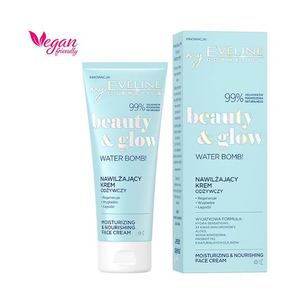 EVELINE BEAUTY & GLOW NAWILŻAJĄCY KREM ODŻYWCZY.