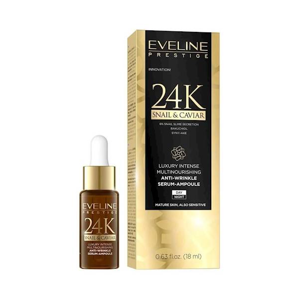 EVELINE 24K SNAIL%CAVIAR SERUM 18 ML.