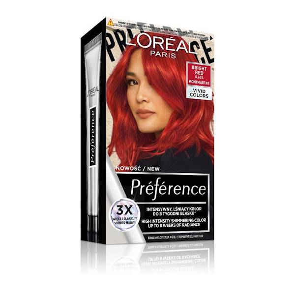 LOREAL PREFERENCE FARBA BRIGHT RED 8.624