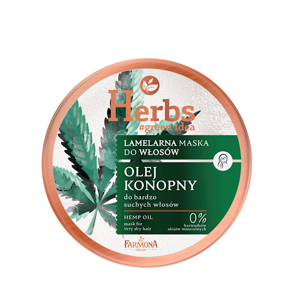 HERBS OLEJ KONOPNY LAMELARNA MASKA DO WŁOSÓW.