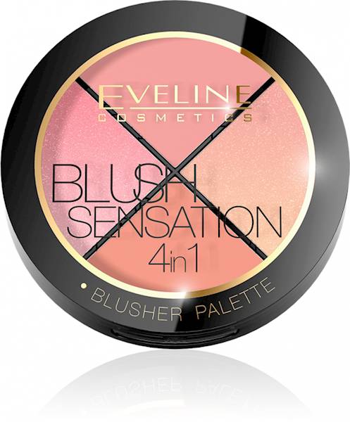 EVELINE BLUSH SENSATION 4W1.PALETA RÓŻY.12 G.