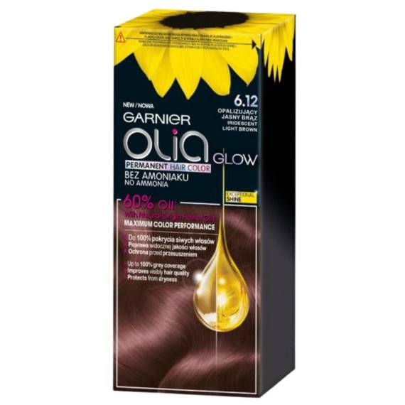 GARNIER OLIA 6.12 OPALIZUJĄCY JASNY BRĄZ