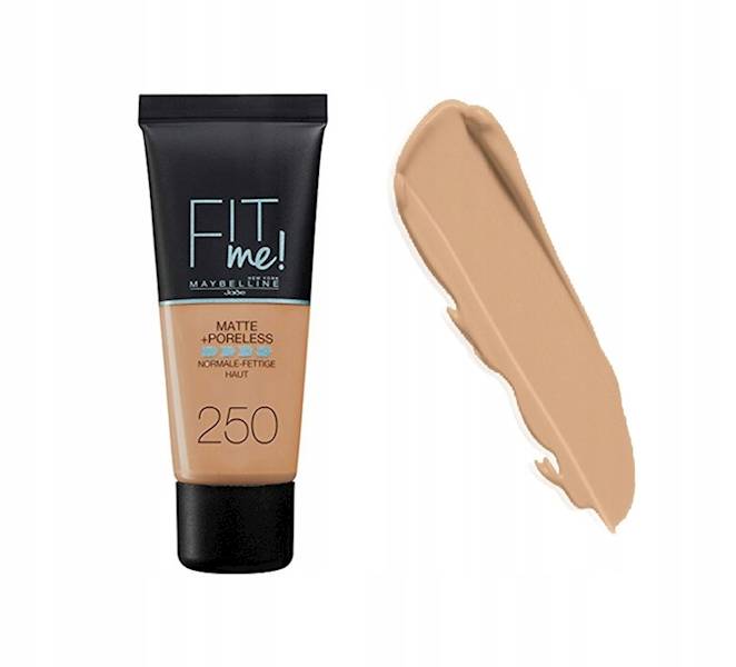 MAYBELLINE FIT ME MATTE+PORALESS 250-SUN BEIGE