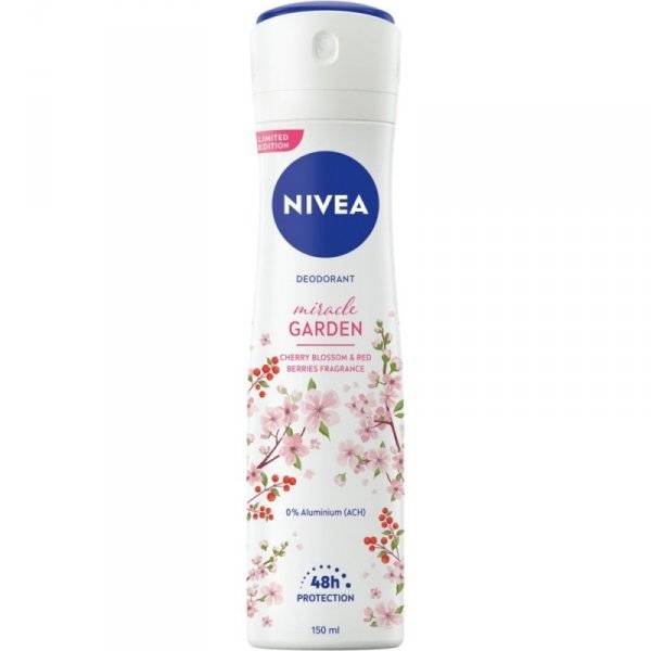 NIVEA MIRACLE GARDEN DEO CHERRY&BLOSSOM.150 ML.