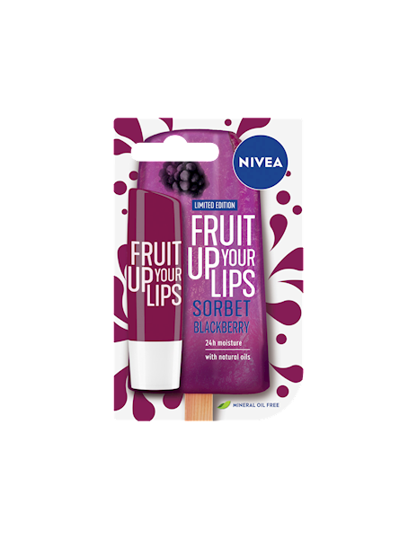 NIVEA FRUIT UP YOUR LIPS SORBET BLACKBERRY.5.5 ML.