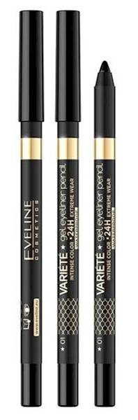 EVELINE VARIETE GEL EYELINER PENCIL 01-PURE BLACK