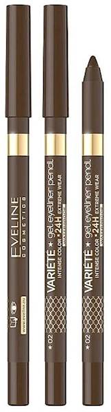 EVELINE VARIETE GEL EYELINER PENCIL 02-BROWN.