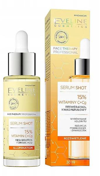 EVELINE SERUM SHOT 15% WITAMINY C+Cg 30 ML.