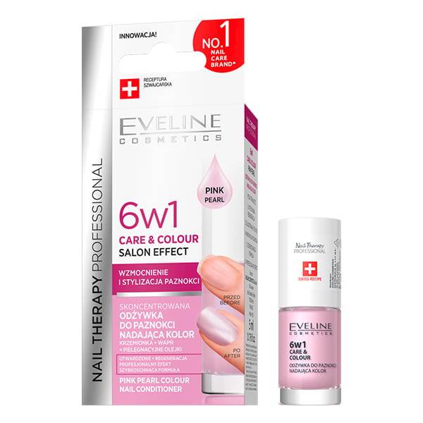 EVELINE 6W1 ODŻYWKA DO PAZNOKCI PINK PEARL 5 ML