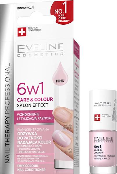 EVELINE 6W1 PINK ODŻYWKA DO PAZNOKCI 5 ML