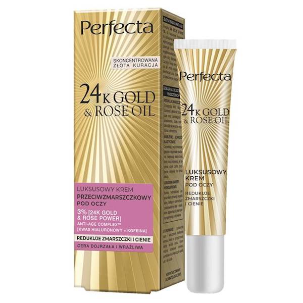 PERFECTA 24K GOLD&ROSE OIL KREM POD OCZY 15 ML