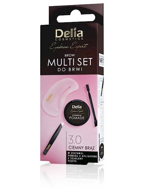 DELIA MULTI SET DO BRWI CIEMNY BRĄZ 3.0