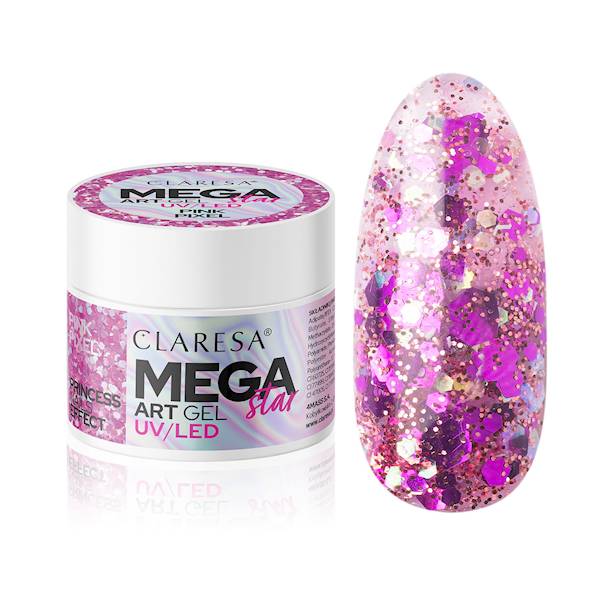 CLARESA MEGA STAR ART GEL PINK PIXEL 10 G