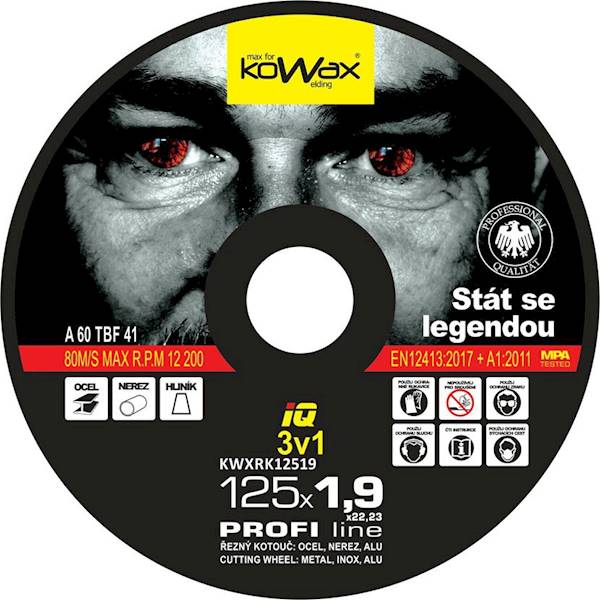 Tarcza tnąca KOWAX IQ 3w1 125x1,9x22,23