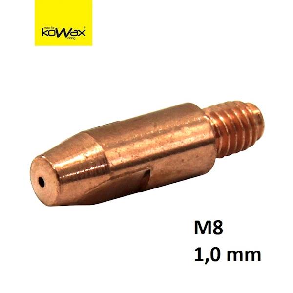 Końcówka prądowa KOWAX 1.0mm M8/10x30, 500A, E-Cu