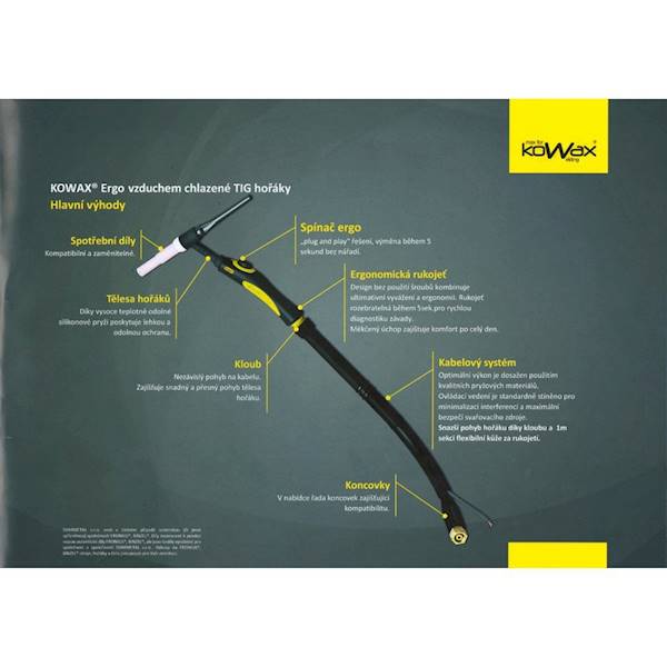 Palnik TIG KOWAX T17A 8m 14pin