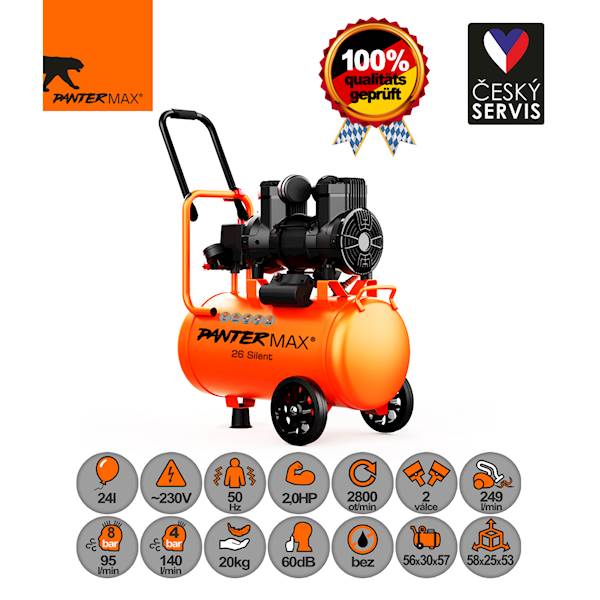Kompresor bezolejowy PANTERMAX®AirFlow® 26 SILENT