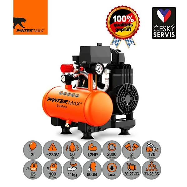 Kompresor bezolejowy PANTERMAX®AirFlow® 3 SILENT