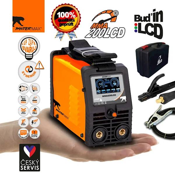 PANTERMAX® MMA200 LCD spawarka inwerterowa MMA/TIG
