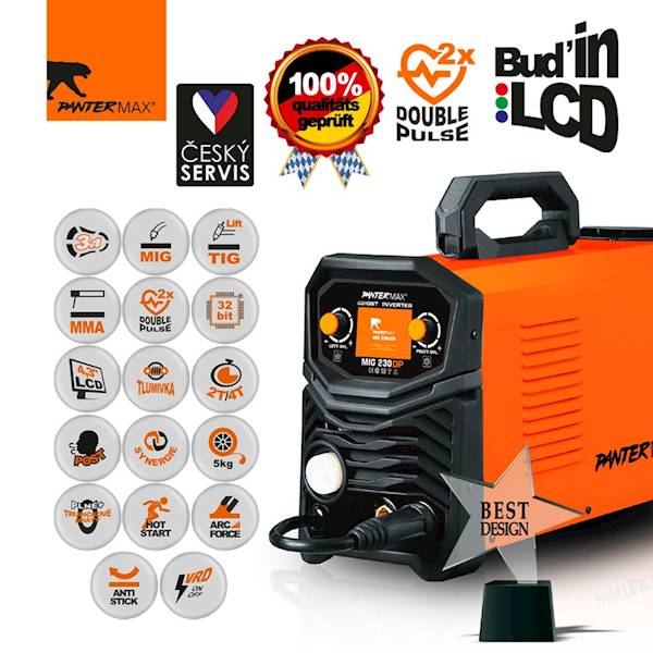 PANTERMAX® MIG230DP spawarka MIG/TIG/MMA