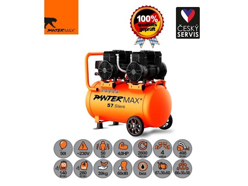 Kompresor bezolejowy PANTERMAX®57 SILENT 10 bar