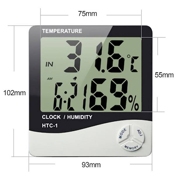 Termo higrometr HTC-1