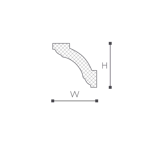 listwa sufitowa NMC ARSTYL Z1240 4*4*200cm