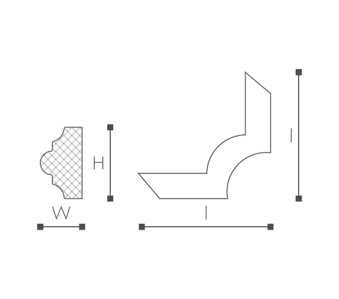 narożnik NMC ARSTYL Z102 20*20cm (4szt/kpl)