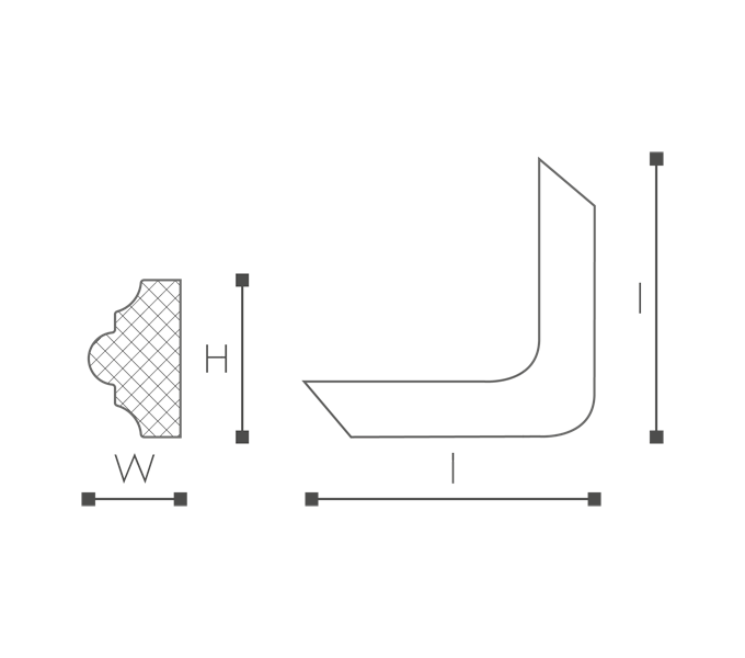 narożnik NMC ARSTYL Z101 20*20cm (4szt/kpl)