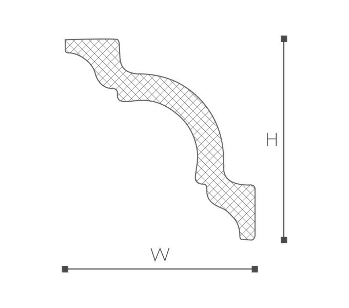 listwa podsufitowa LX 150 11*11*200cm