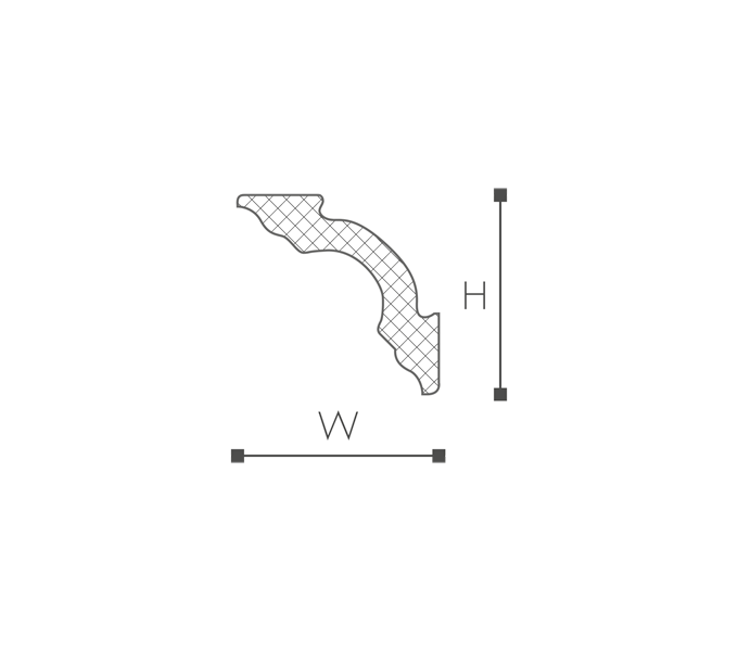 NMC NOMASTYL A3 listwa sufitowa 3*3*200cm