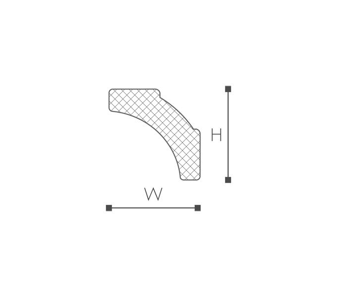listwa podsufitowa LX 45 3,5*3,5*200cm