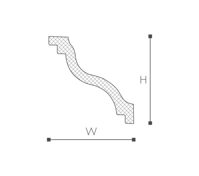 listwa podsufitowa LX 165 10*10*200cm