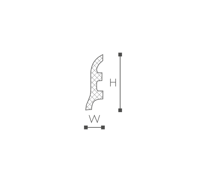listwa przypodłogowa NMC WALLSTYL FL3 5,5*1,7*200cm