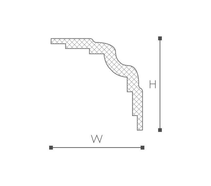 listwa podsufitowa NMC WALLSTYL WT25 8*8*200cm