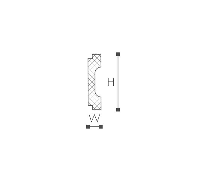 listwa płaska NMC WALLSTYL WD1 6,5*1,5*200cm