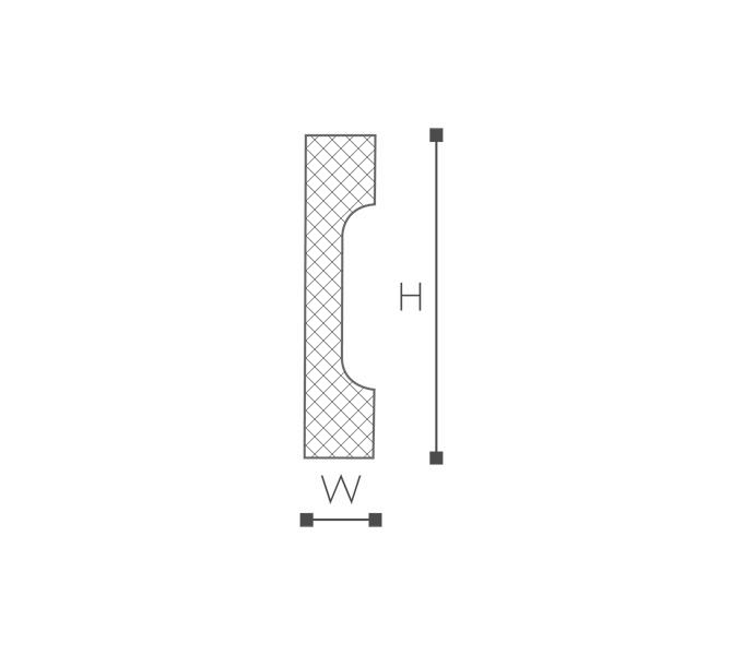 listwa płaska NMC WALLSTYL WD2 7*1,5*200cm