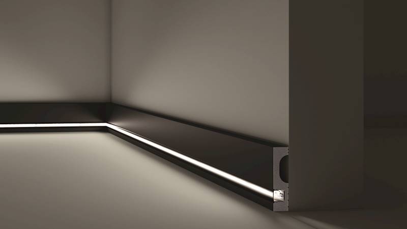 listwa przypodłogowa NMC WALLSTYL IL11 BLACK 8*2*200cm