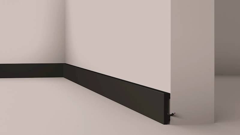 listwa przypodłogowa NMC WALLSTYL FT2 BLACK 5,8*1,3*200cm