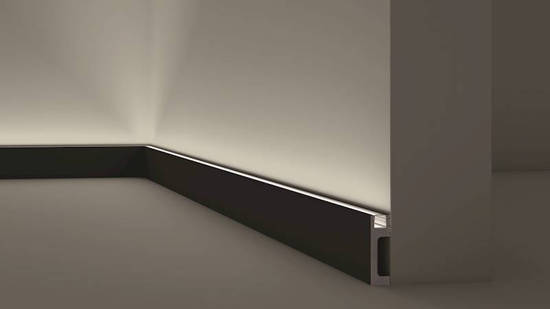 listwa przypodłogowa NMC WALLSTYL IL10 BLACK 8*2,3*200cm