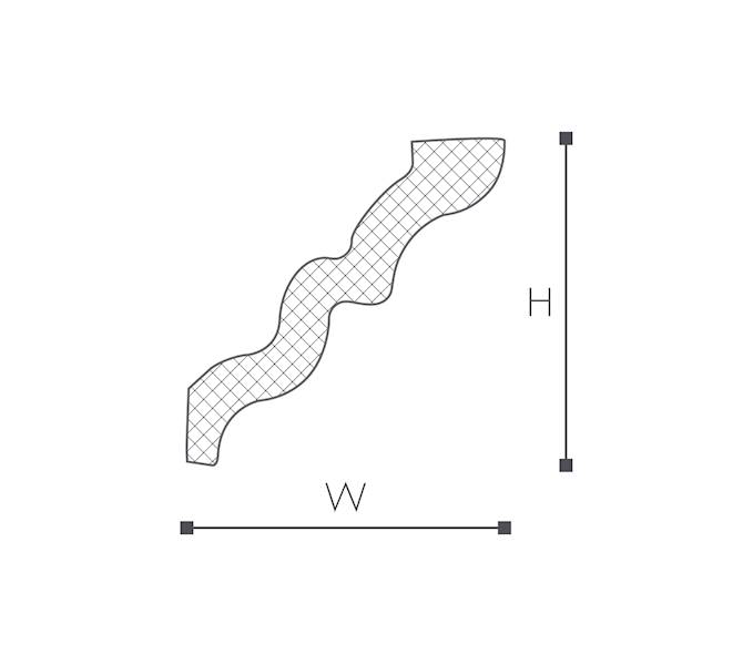 listwa podsufitowa LX 141 10,5*9,5*200cm