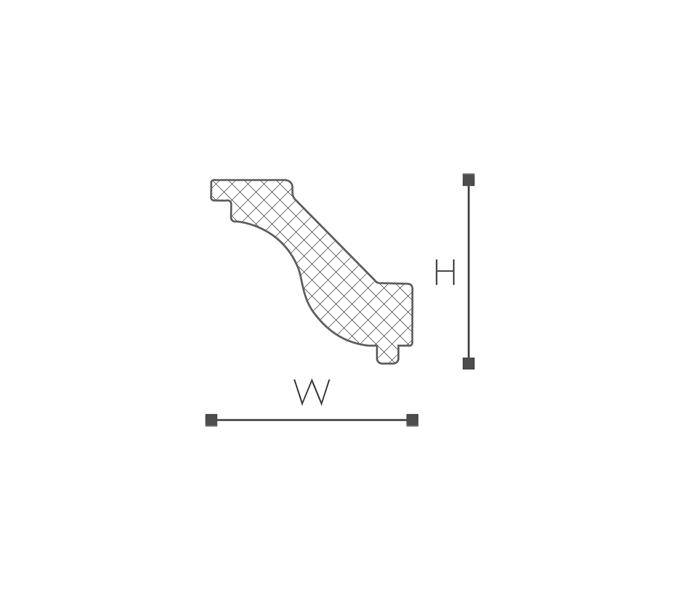 listwa podsufitowa LX 46 4*5*200cm