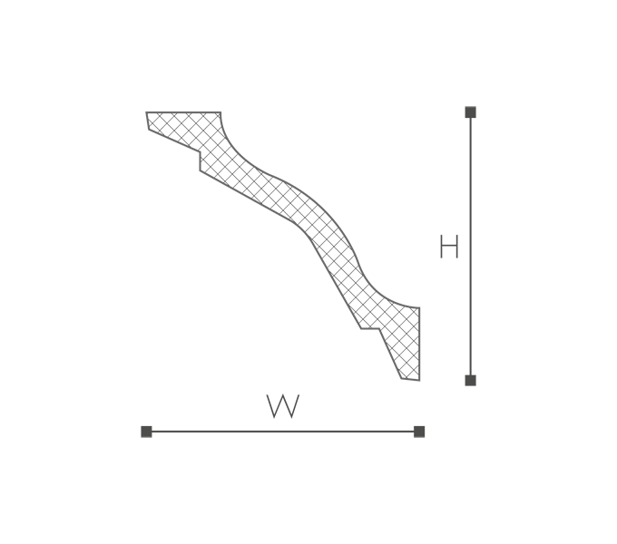 listwa podsufitowa NMC WALLSTYL WT26 7,5x7,5x200cm