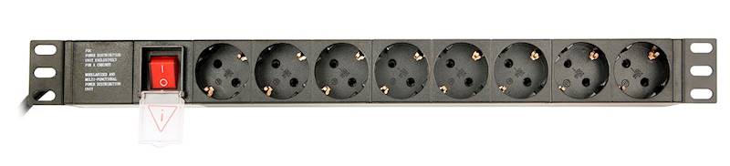 Listwa zasilająca GEMBIRD 1U 8x C14 RACK 19" 3m