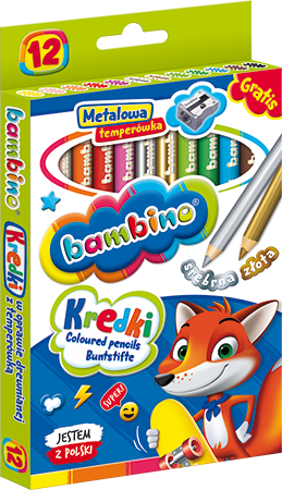 Kredki 12 kolorów JUMBO BAMBINO  