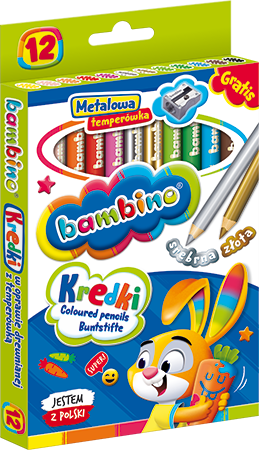 Kredki 12 kolorów JUMBO BAMBINO  